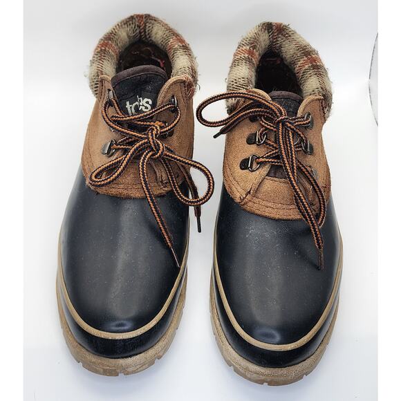 Totes Women’s Duck Boots Plaid Lined Lace-Up Brown Black Size 8 - Picture 2 of 9
